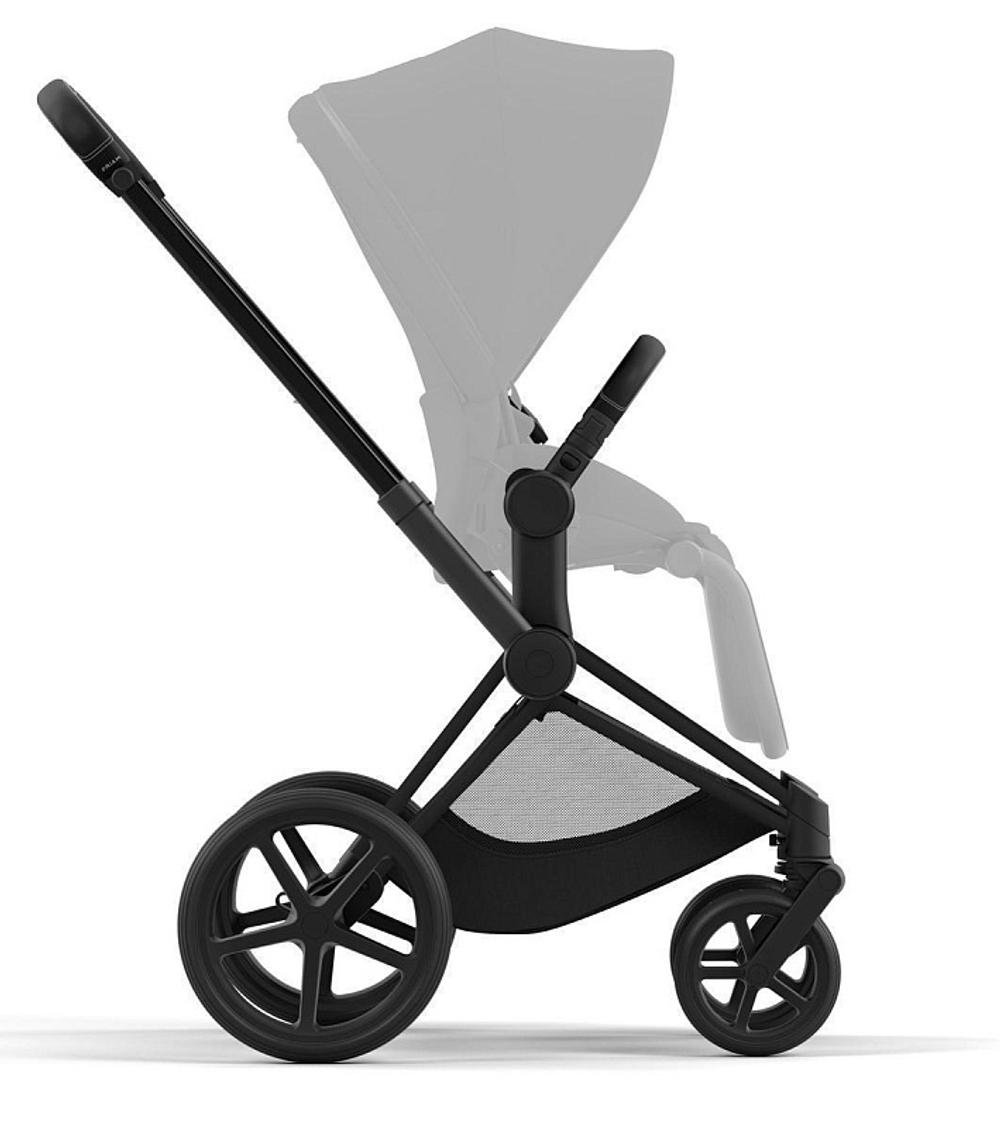 Коляска 3 в 1 Cybex Priam IV Matt Black complete и автокресло Aton S2 i-Size Moon Black Cozy Beige