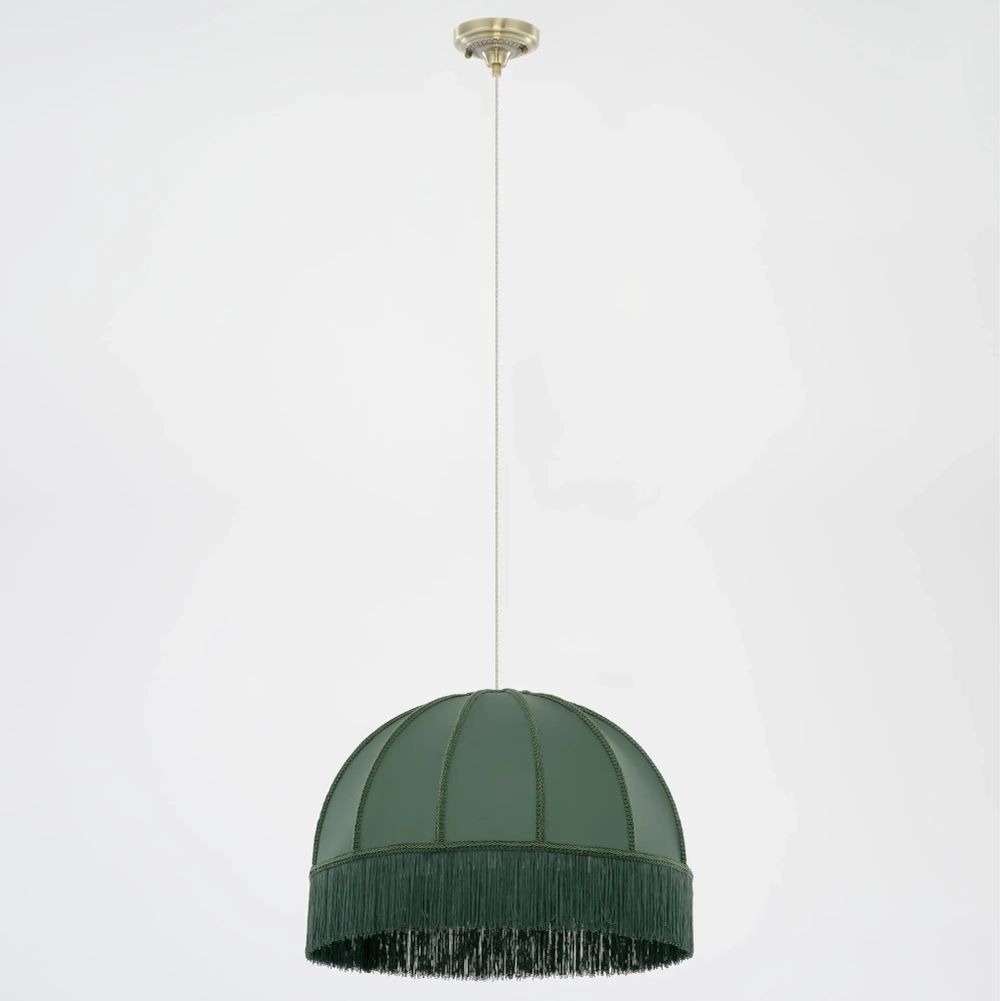 Citilux Базель CL407032 Подвесной светильник бронза с зелёным абажуром