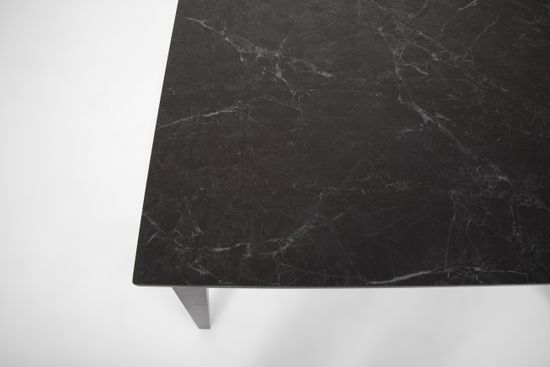 Стол Франк-М (дуб/нога венге/столешница керамика черный мрамор)