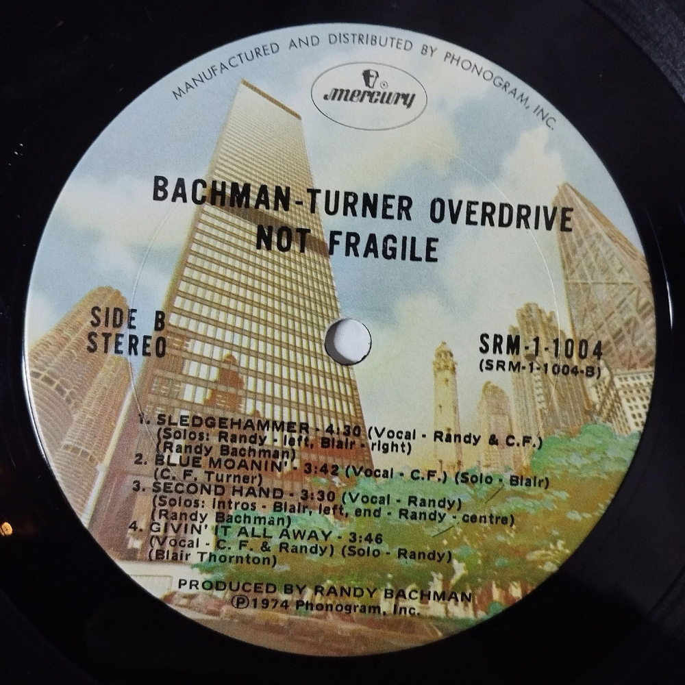Винтажная виниловая пластинка LP Bachman Turner Overdrive Not Fragile (USA 1974)