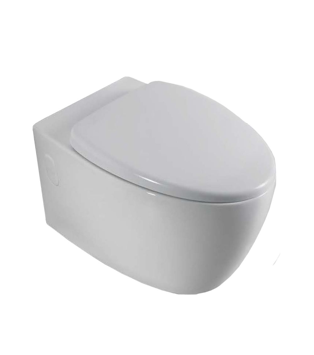 Инсталляция с подвесным унитазом CULTO LUNA. Панель смыва белая. Улучшенная каскадная система смыва