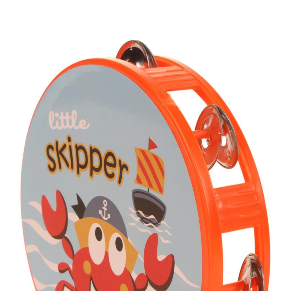 Бубен 16см. оранжевый, пакет с-30907