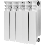 Радиатор биметаллический STOUT TITAN 350 - 5 секций (подключение боковое, цвет белый)