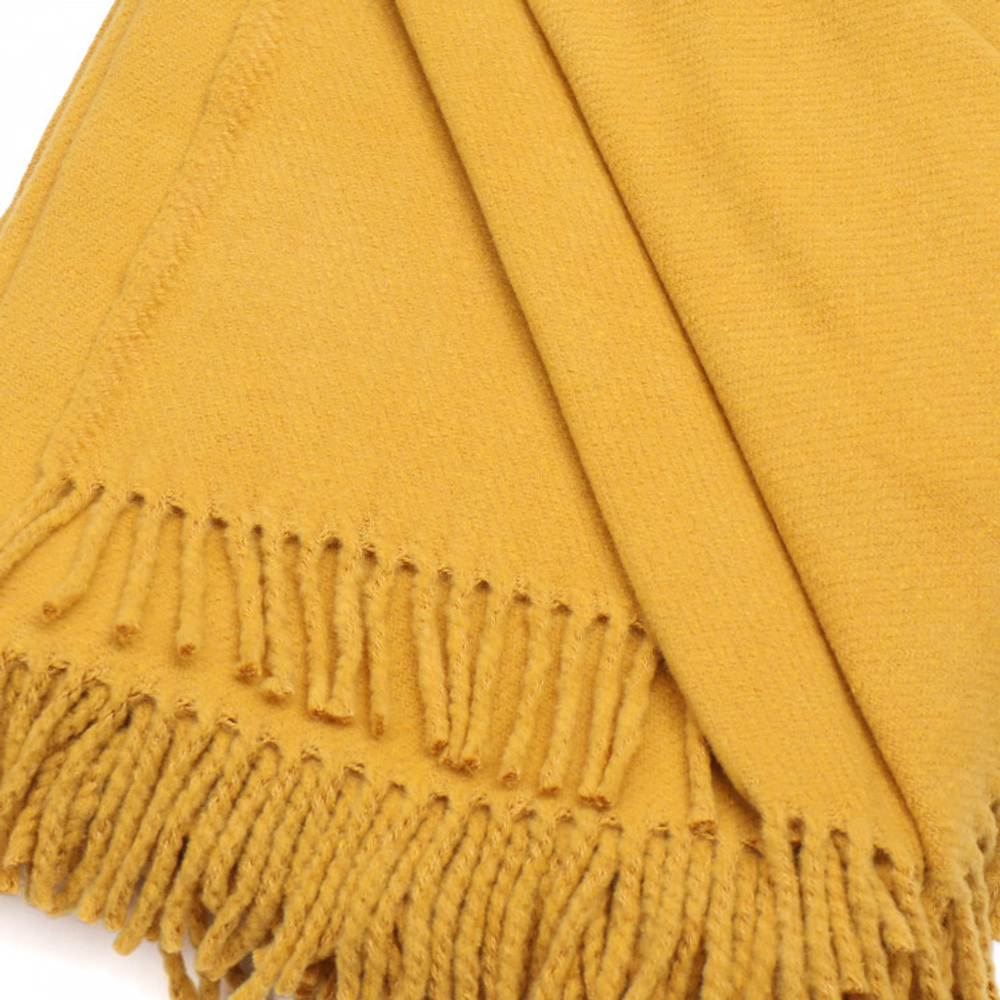 Плед 140x200 Schoner Wohnen Basics gold