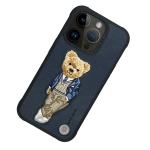 Чехол-накладка Zuck Bear London Classic Kapak - Westminster Ace для Apple iPhone 15 Pro Max искусcтвенная кожа (синий)