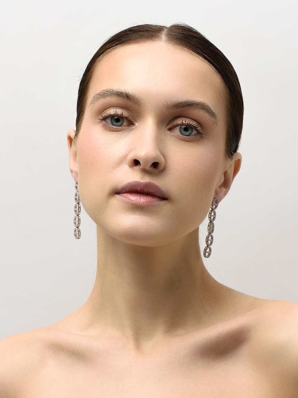 Серьги "Gess shine long" Silver