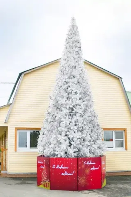Уличная искусственная елка Альпийская белая 4 м., ствольная, ПВХ, Green Trees (GT4APVCW)