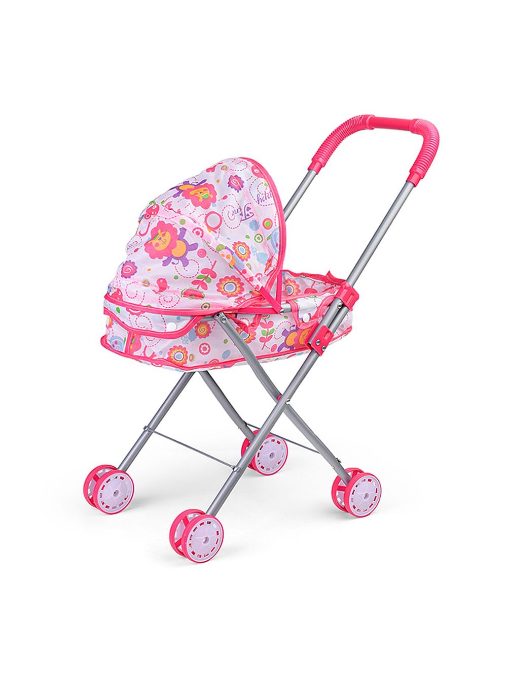 Коляска для кукол металлическая с капюшоном (Y918-6)