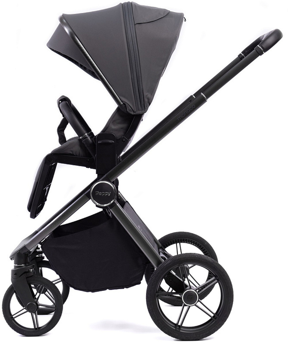 Детская коляска Peppy Monaco 2 в 1 Antrazit (графитовый), рама серая