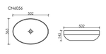 Раковина Ceramica Nova Element 50 см CN6056MB черная