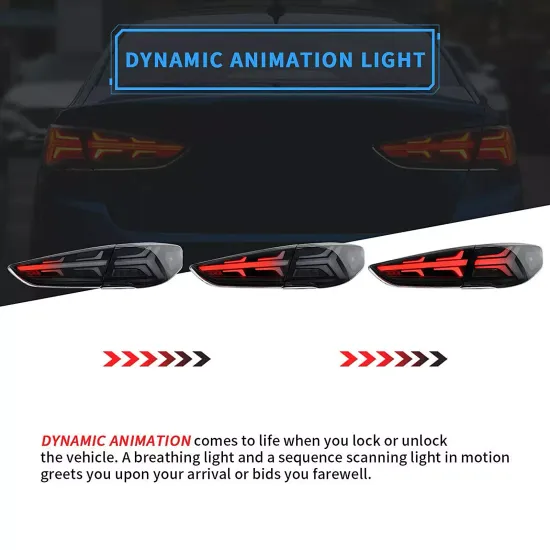 Задние фонари Хендай Соната LF 2017-2020 V12 type ДЫМЧАТЫЕ