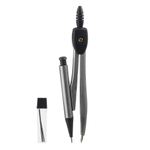 Циркуль для черчения с запасным грифелем, MC-Basir, школьная готовальня с простым циркулем в кейсе, металлический, 12 см