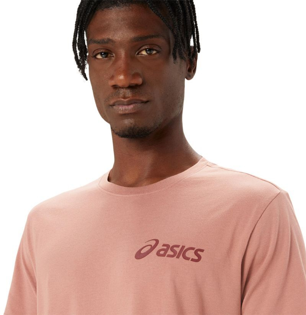 Мужская теннисная футболка Asics Chest Logo Short Sleeve T-Shirt - красный