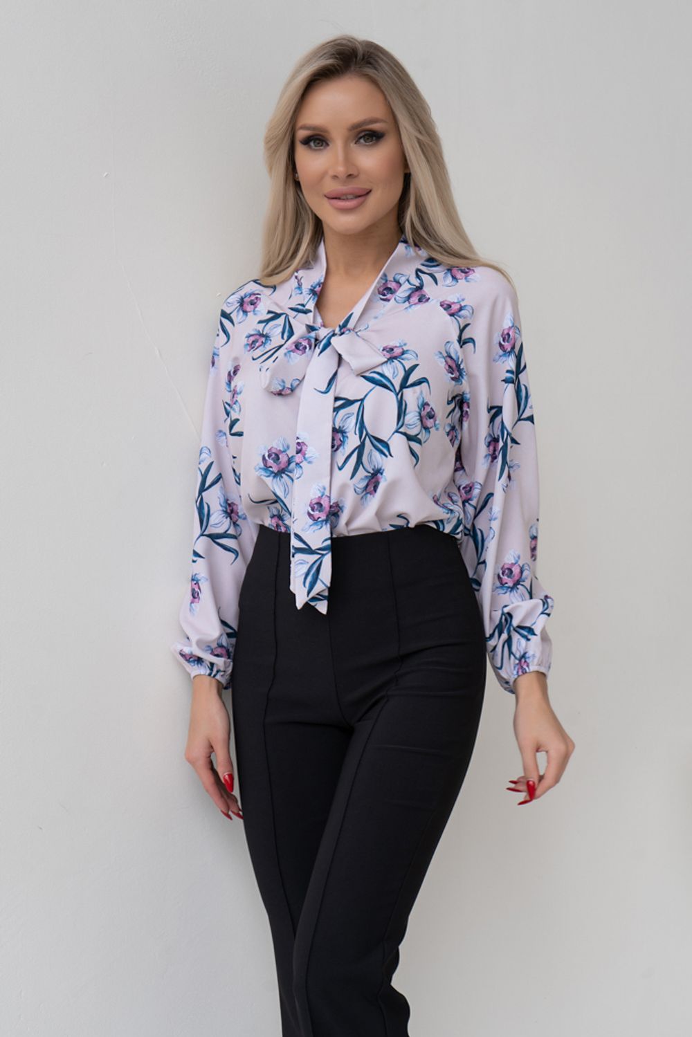 Блуза Агата (цветочный принт) Б11-236/4 Nikol (Акция)