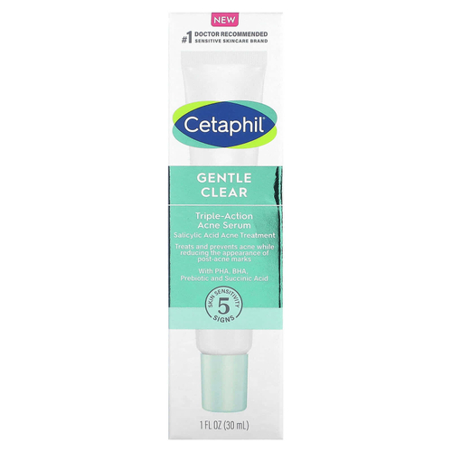Cetaphil, Gentle Clear, сыворотка тройного действия от акне, 30 мл (1 жидк. унц.)
