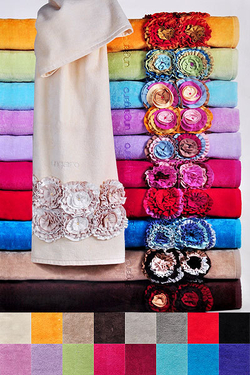 Набор полотенец 2 шт Emanuel Ungaro Roses бирюзовый