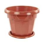 Горшок цветочный Гармония 1,5л с поддоном коричневый