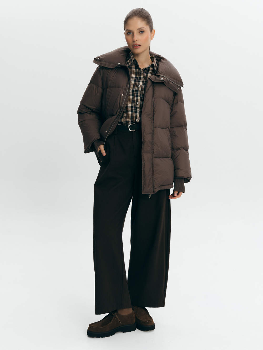 Пуховик с манжетами