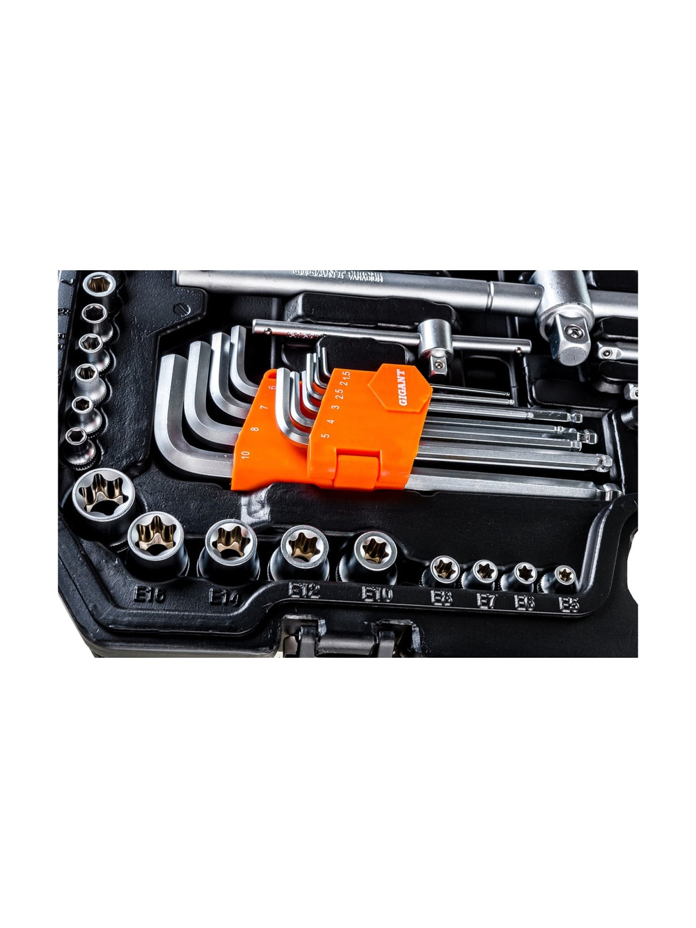 Набор автомобильного инструмента Gigant 143 предмета, Сталь Cr-V, GAS 143