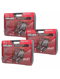 ( 3 K-T ) Набор инструментов 106пр. 1/4'' 1/2'' (6гр.)(5-32мм) Baum Auto BM-41061-5 ( 3 K-T )