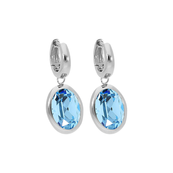 Серьги Qudo Creole TIVOLA small S aquamarine 310515 BL/S