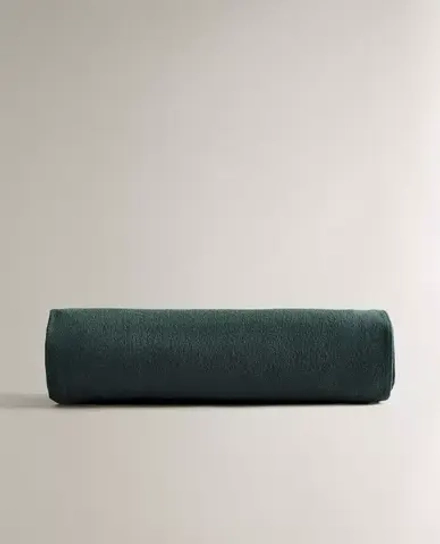 ZARA HOME ПЛЯЖНОЕ ПОЛОТЕНЦЕ ИЗ ХЛОПКА С БАХРОМОЙ, ЗЕЛЕНЫЙ