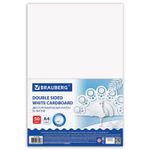 Картон белый А4 МЕЛОВАННЫЙ (белый оборот), 50 листов, в пленке, BRAUBERG, 210х297 мм, 113562