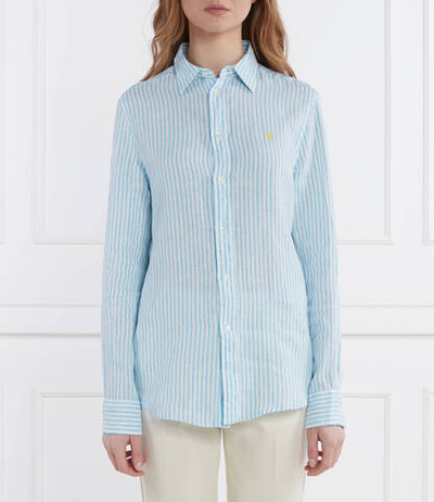 Льняная рубашка POLO RALPH LAUREN - голубой(211910644)