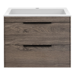 База под раковину Chiara 2D 600 подвесная, 2 выкатных ящика soft-close, R.Oak