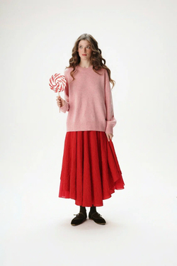 Юбка асимметричная двухслойная "Аленький цветочек"