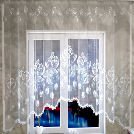 Занавеска "Л. Е307", цвет белый, на шторной ленте, Беларусь.