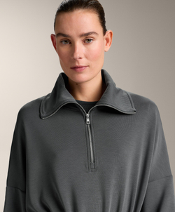 Oysho Толстовка на молнии до середины груди, асфальтовый