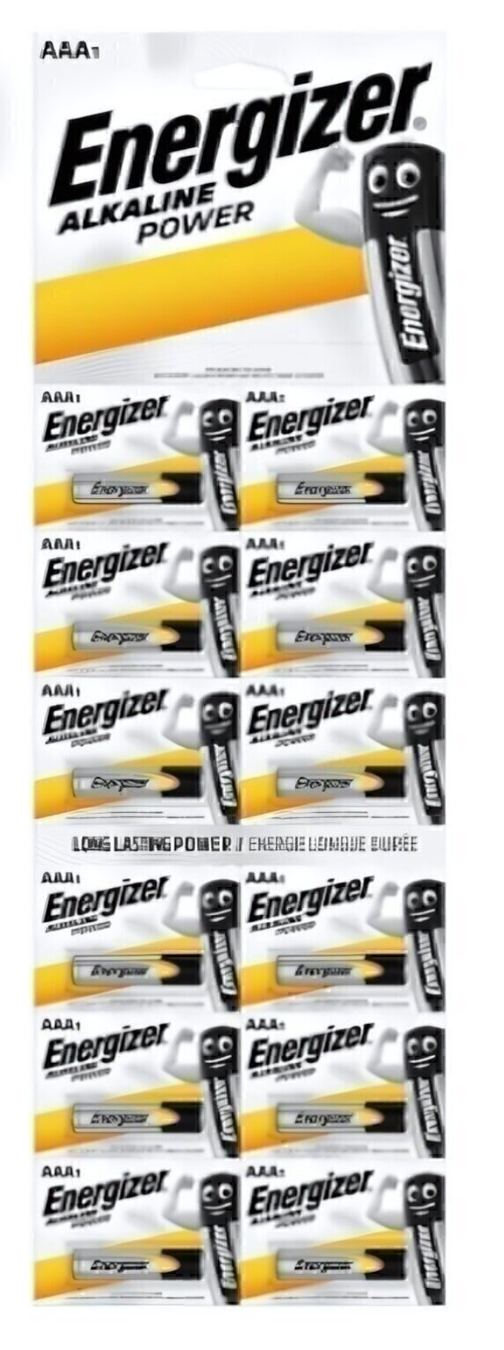 Элемент питания Energizer LR03 AAA BL12 отрывные (комплект 12 шт)