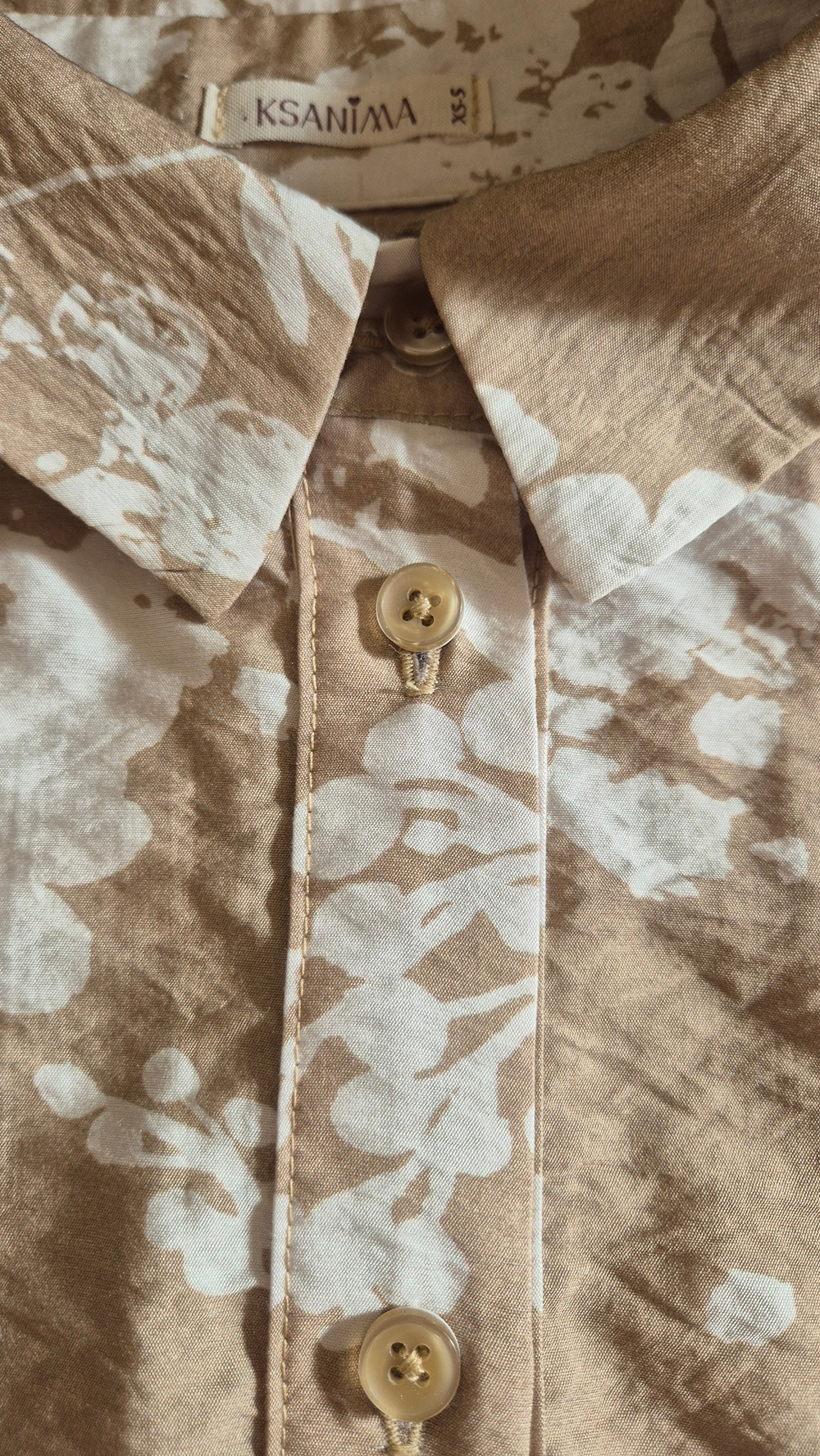 Блузка-Туника "Бежевый принт"