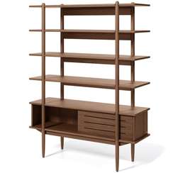 Стеллаж Carolin 169x130 см, массив ореха