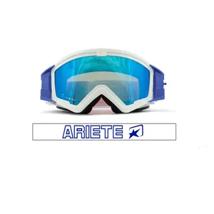 Очки кроссовые ARIETE MUDMAX GOGGLES, белый, зеркальная голубая линза 14940-BAA