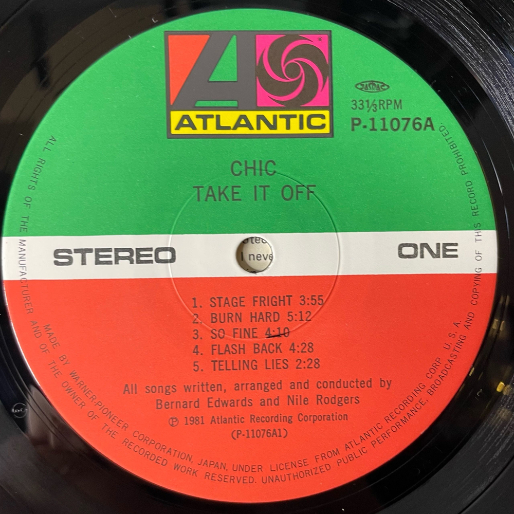 Винтажная виниловая пластинка LP Chic Take It Off (Япония 1981) (Без Оби)