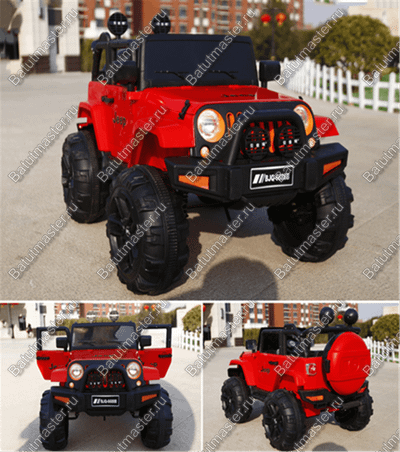 Детский электромобиль "Wrangler 218" красный, стандартная комплектация
