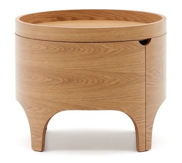 Octavia Прикроватная тумбочка из ясеневой фанеры Ø 55 см Испания