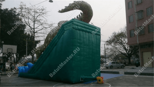 Надувная горка "Крокодил" 12*6*8 м