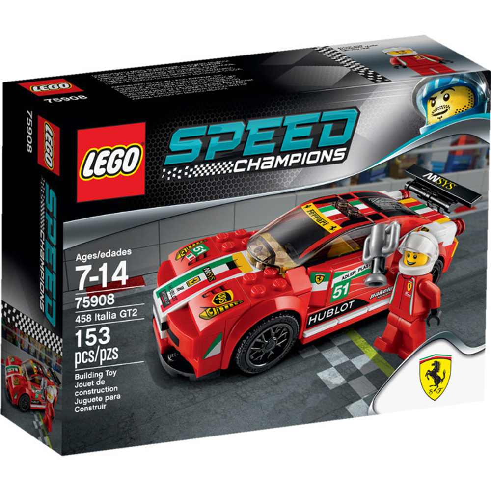 LEGO Speed Champions: Ferrari 458 Италия GT2 75908 — 1458 Italia GT2 — Лего Спид чампионс Чемпионы скорости