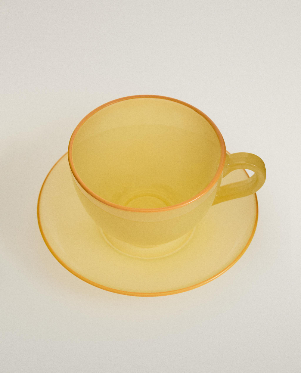 Zara Home чайная пара из стекла, цвет зелёный, 13 см
