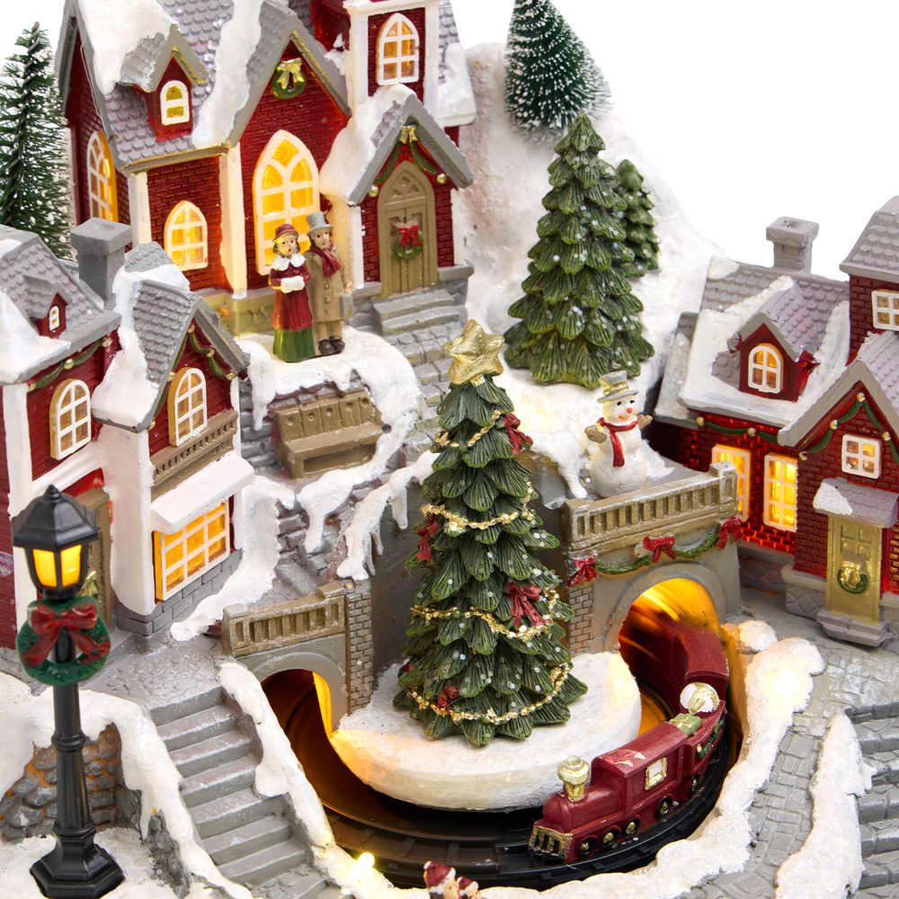 МУЗЫКАЛЬНАЯ СТАТУЭТКА "ЗИМНИЙ ГОРОДОК" 28Х28,5Х27 СМ