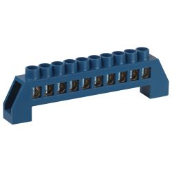 Шина ЭРА NO-224-64 N ноль в изоляторе ШНИ-8х12-10-Д-синий | Шины N, PE, PEN