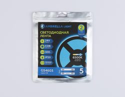 Ambrella Светодиодная лента Ambrella Light GS4603 COB 384Led/ 7W m/ 24V IP20 6500K/ 5m*3mm*2mm (2 конт.) LED Strip 24V GS4603