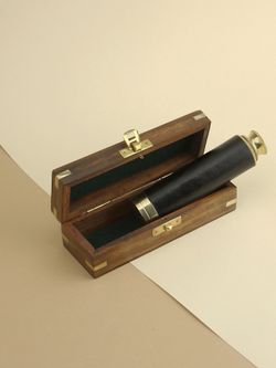 Nautical Подзорная труба в деревянном футляре