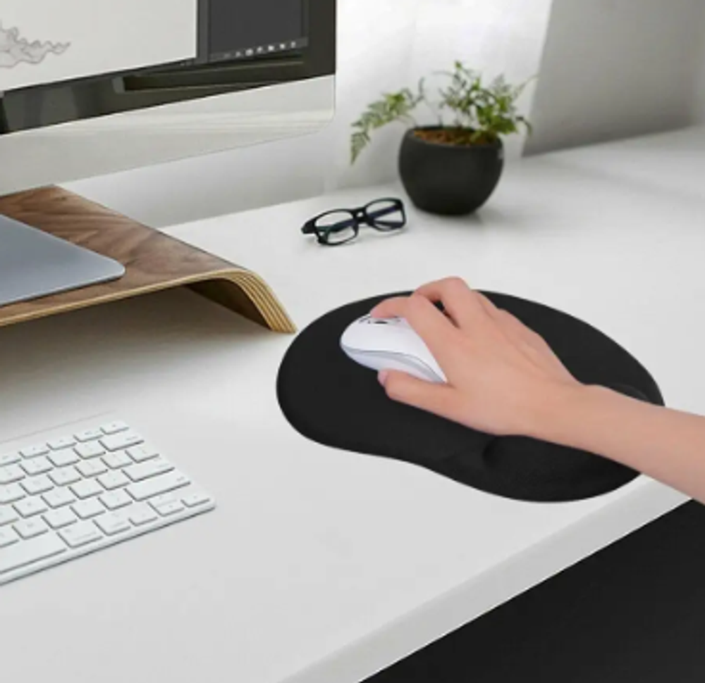 Коврик для мыши с гелевой подушкой под запястье WIWU Mouse Pad (черный) (MP-01)