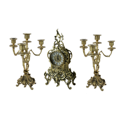 Bello De Bronze Каминные часы с канделябрами "Тюильри"