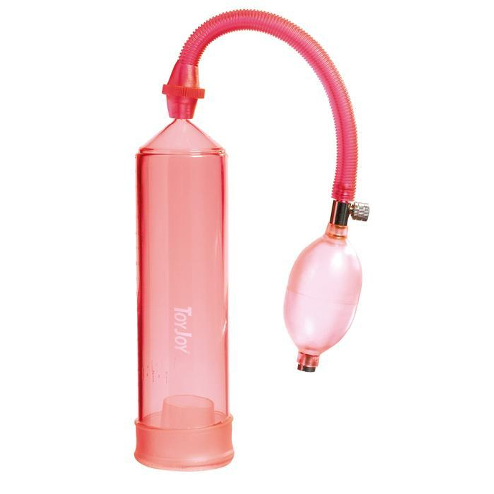 Вакуумная помпа Toy Joy Power Pump Red, шкала и сброс, 20 см