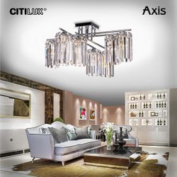 Citilux AXIS CL313281 Люстра хрустальная потолочная Хром